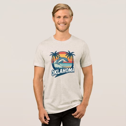 Oklahoma: Oceanside Retreat Tri-Blend Shirt (Voorkant volledig)