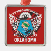 Oklahoma Off Road Adventure 4x4 Trails Mudding Metalen Ornament (Voorkant)