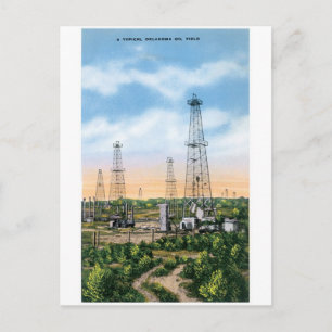 Oklahoma Oil Field Briefkaart