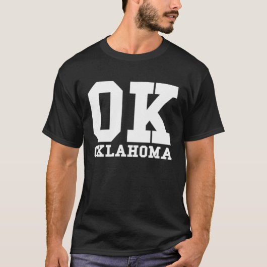 Oklahoma OK Minimalistisch Pocket Classic T-shirt (Voorkant)
