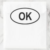 Oklahoma "OK" Ovale Sticker (Tas)