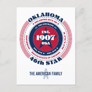 Oklahoma, Oklahoma City, OK, Patriottisch, Monogra Briefkaart