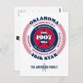 Oklahoma, Oklahoma City, OK, Patriottisch, Monogra Briefkaart (Voorkant / Achterkant)
