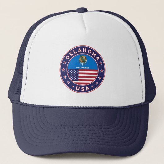 Oklahoma, Oklahoma t-shirt, smog Trucker Pet (Voorkant)