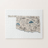 Oklahoma Oklahoman Afbeelding Map Legpuzzel (Horizontaal)
