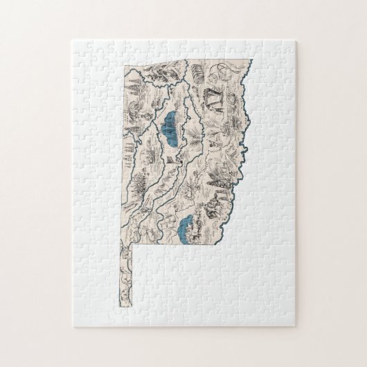 Oklahoma  Oklahoman Afbeelding Map Legpuzzel (Verticaal)