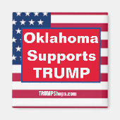 Oklahoma ondersteunt TRUMP magnet (Voorkant)