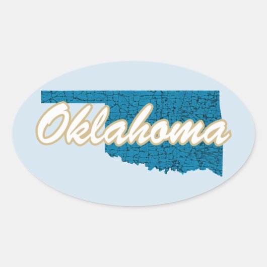 Oklahoma Ovale Sticker (Voorkant)