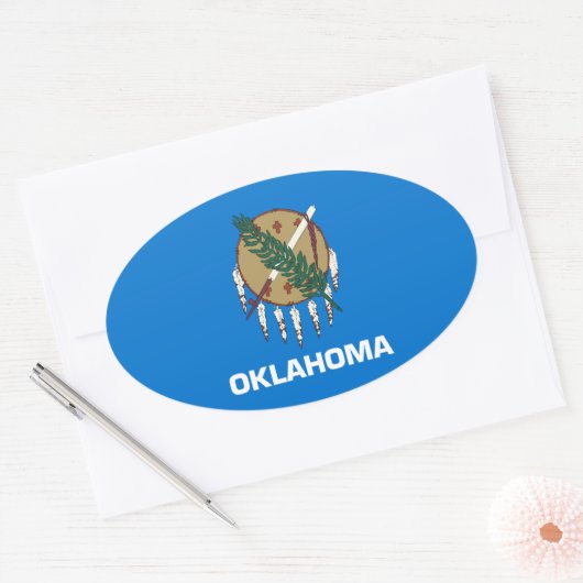 Oklahoma Ovale Sticker (Envelop)