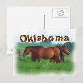 Oklahoma paarden 2 briefkaart (Voorkant / Achterkant)