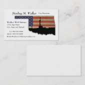 Oklahoma Patriotic Oil Drilling Rig Visitekaartje (Voorkant / Achterkant)