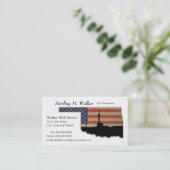 Oklahoma Patriotic Oil Drilling Rig Visitekaartje (Staand voorkant)