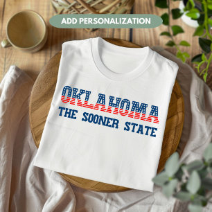 Oklahoma Patriottische De Sooner Staat Maatwerk T-shirt