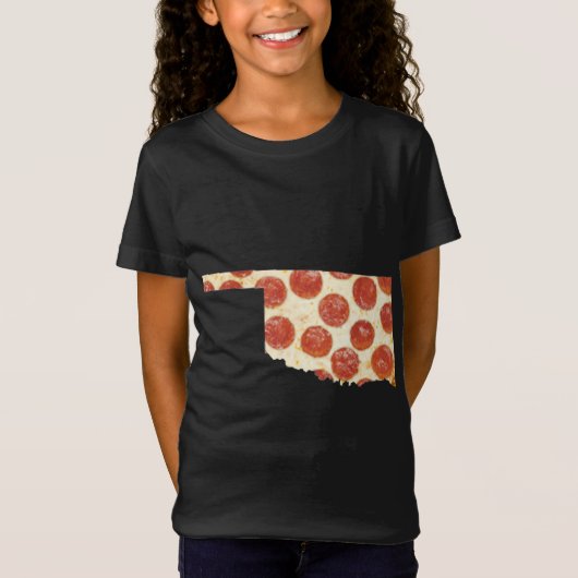OKLAHOMA PIZZA PEPPERONI PIZZA STATE T-SHIRT (Voorkant)