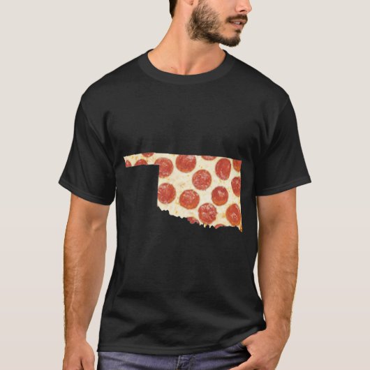 OKLAHOMA PIZZA PEPPERONI PIZZA STATE T-SHIRT (Voorkant)