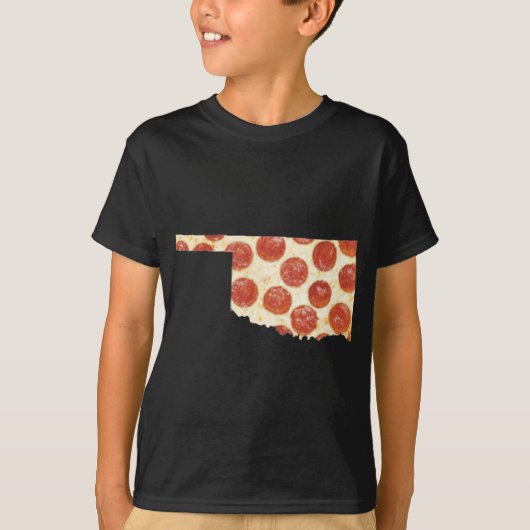OKLAHOMA PIZZA PEPPERONI PIZZA STATE T-SHIRT (Voorkant)