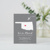 OKLAHOMA-postkaart van OKLAHOMA-staat van verplaat Briefkaart (Staand voorkant)