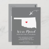 OKLAHOMA-postkaart van OKLAHOMA-staat van verplaat Briefkaart (Voorkant / Achterkant)