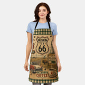 Oklahoma Prairie Coffee Kitchen Route 66 Schort (Gedragen)