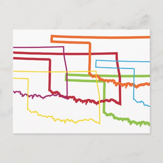 oklahoma pride blur briefkaart (Voorkant)