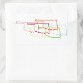 oklahoma pride blur rechthoekige sticker (Tas)