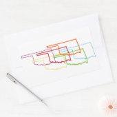 oklahoma pride blur rechthoekige sticker (Envelop)