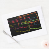 oklahoma pride blur rechthoekige sticker (Envelop)