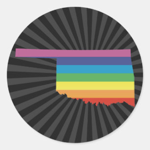 oklahoma pride. ronde sticker