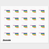 oklahoma pride. ronde sticker (Vel)