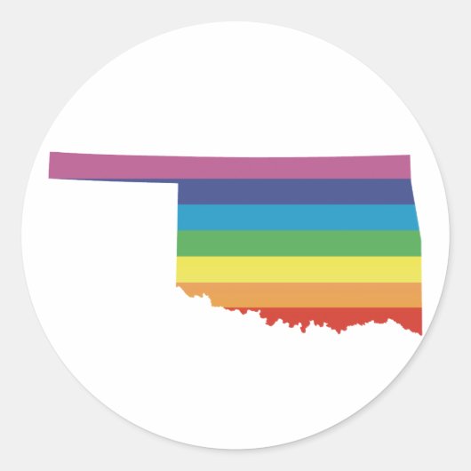 oklahoma pride. ronde sticker (Voorkant)