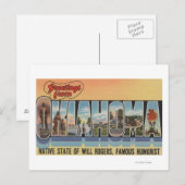 Oklahoma (provincie Will Rodgers) Briefkaart (Voorkant / Achterkant)