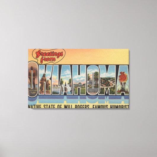 Oklahoma (provincie Will Rodgers) Canvas Afdruk (Voorkant)