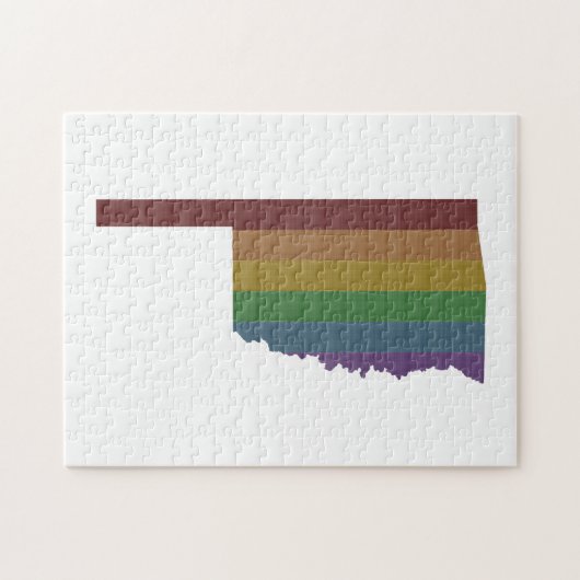 Oklahoma Rainbow Gay Pride Legpuzzel (Horizontaal)