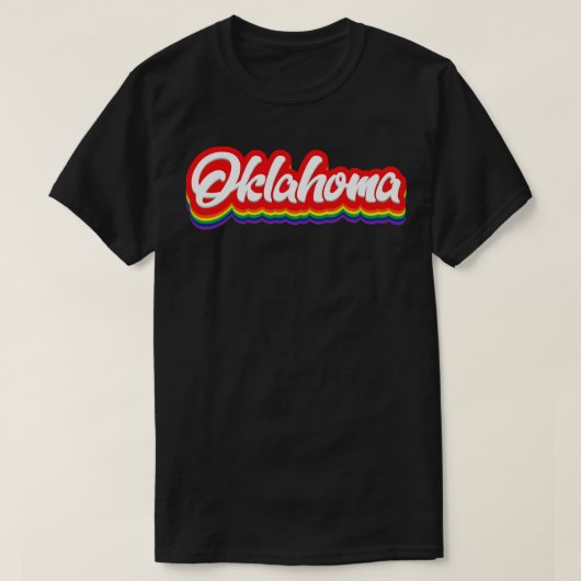 Oklahoma Rainbow Typografie T-shirt (Design voorkant)