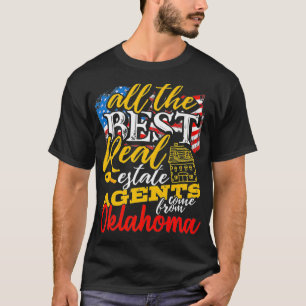 Oklahoma Real Estate Agents American Flag Oklahoma T-shirt