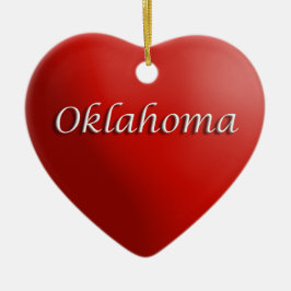 Oklahoma Red Heart Keepomwille Ornament