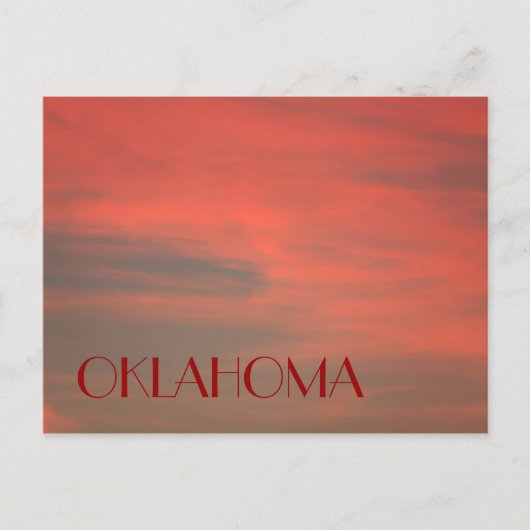 OKLAHOMA Red Sky Briefkaart (Voorkant)