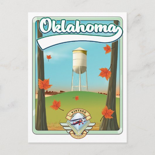 Oklahoma Reisposter Feestdagenkaart (Voorkant)