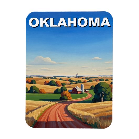Oklahoma Reizen Magneet (Verticaal)