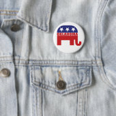 Oklahoma Republican Elephant Ronde Button 5,7 Cm (In situ)