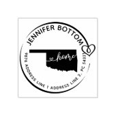 Oklahoma retouradres bedrijf rubberstempel (Afrduk)