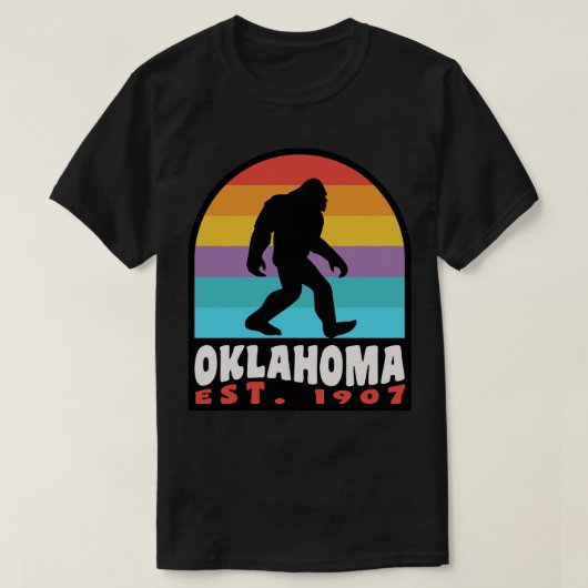 Oklahoma Retro Sunset Badge T-shirt (Design voorkant)