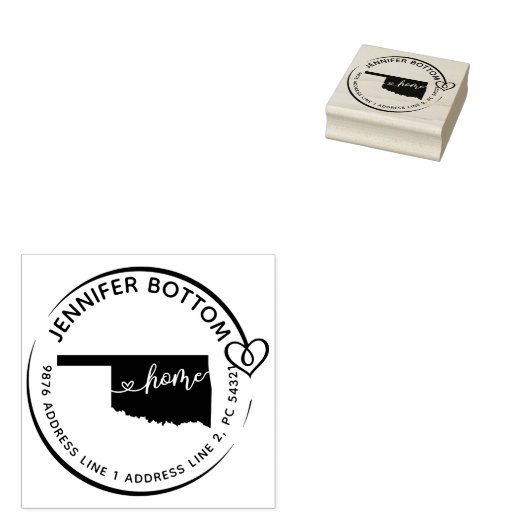 Oklahoma return address business rubberstempel (Gestempeld)