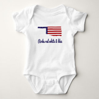 Oklahoma Rocks Rood Wit & Blauw Romper