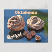 Oklahoma Rocks! Woestijnroos Staatsgesteente Briefkaart (Voorkant)
