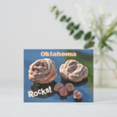 Oklahoma Rocks! Woestijnroos Staatsgesteente Briefkaart (Staand voorkant)