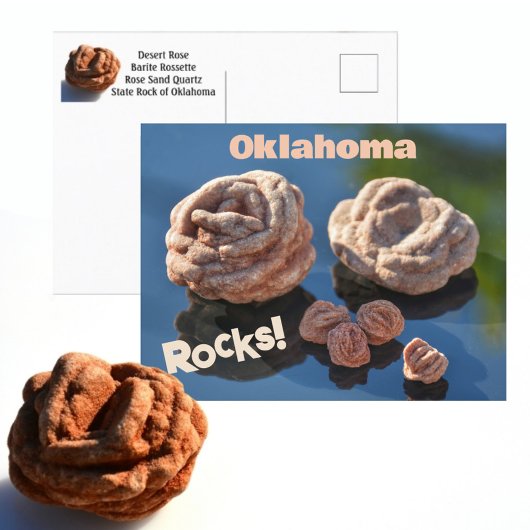 Oklahoma Rocks Woestijnroos Staatsgesteente Fotogr Briefkaart