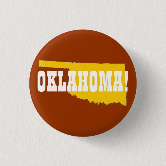 OKLAHOMA! RONDE BUTTON 3,2 CM (Voorkant)