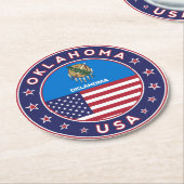 Oklahoma Ronde Kartonnen Onderzetter (Gebogen)
