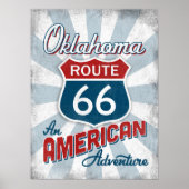 Oklahoma Route 66  Amerika Poster (Voorkant)